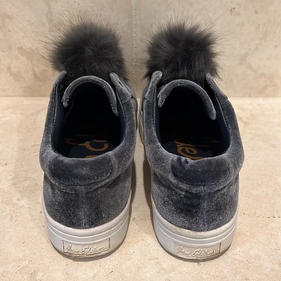 Sam Edelman Leya Velvet Faux Fur Platform Sneakers 7.5 - Picture 5 of 10